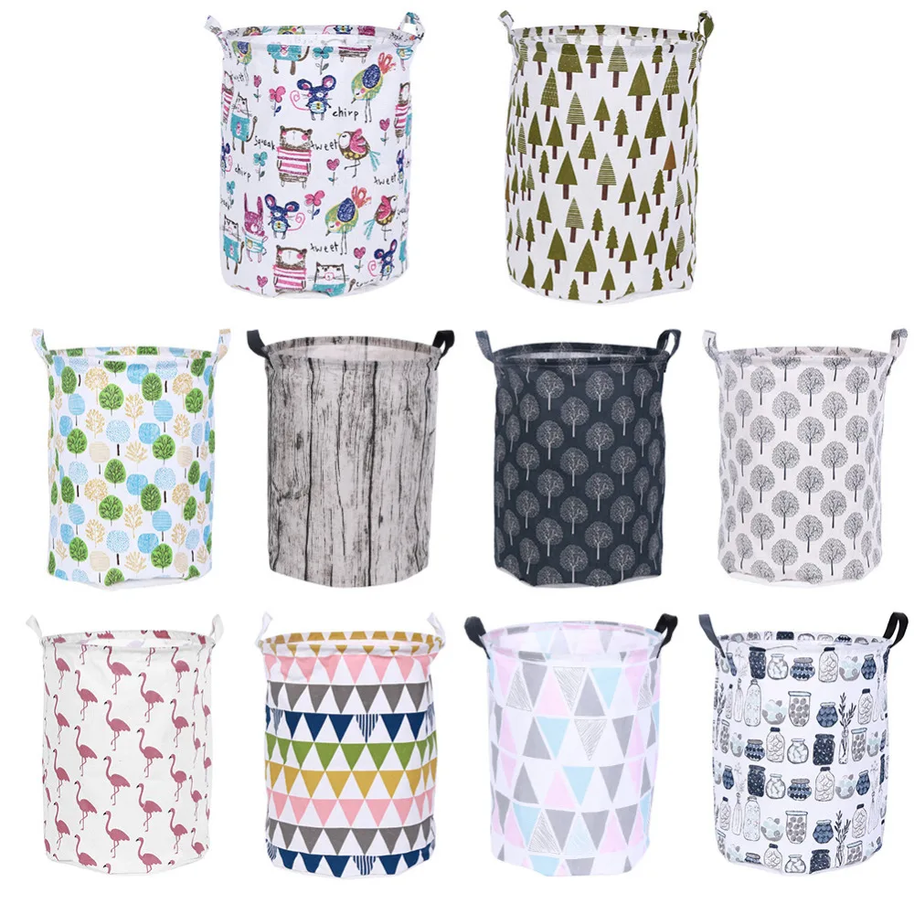 Buy Foldable Laundry Basket Canvas Storage Basket