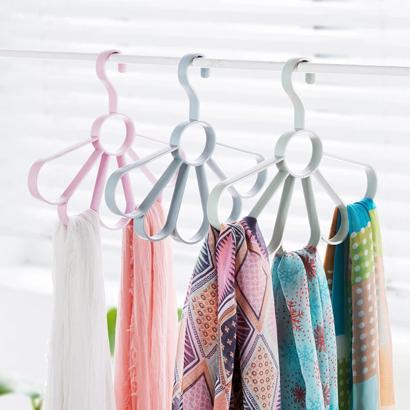 Petal Shape Hanger Silk Scarf Tie Storage Rack Household Scarf Rack