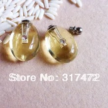 Детская желтая ярмарка кристалл флакон с рисом подвеска винтовая крышка никель свинец