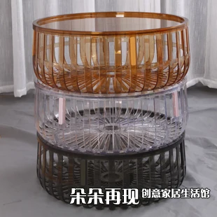 Italy Multifunctional Storage Basket Round Plastic Coffee Italy Multifunctional Storage Basket Round Plastic Coffee Can Be Creative Office Casual Table