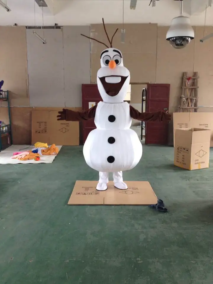 

Adult New Smiling Olaf Mascot Costume Snowman Clothing Cartoon Character Costume