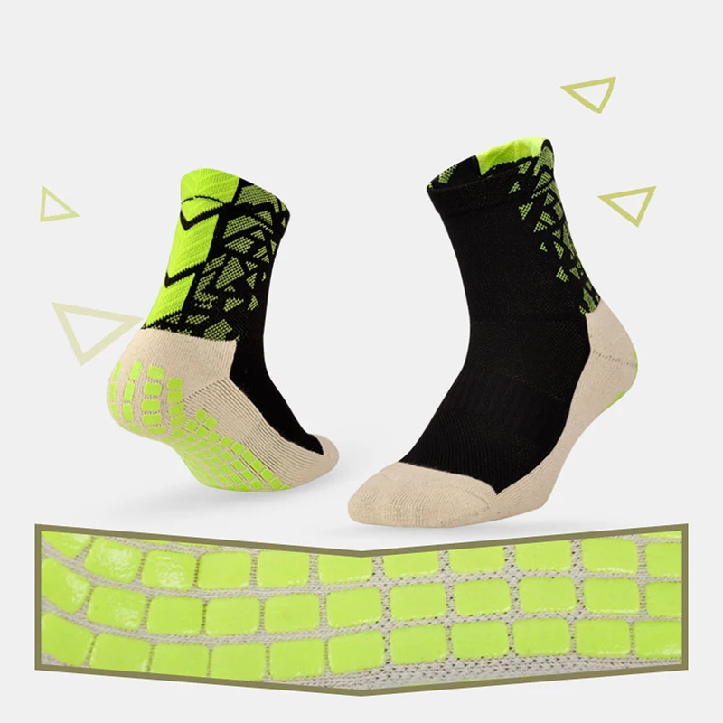 Brothock Football anti-skid socks men's sports socks thick towel bottom hot glue Tube anti-skid soccer sweat-absorbing