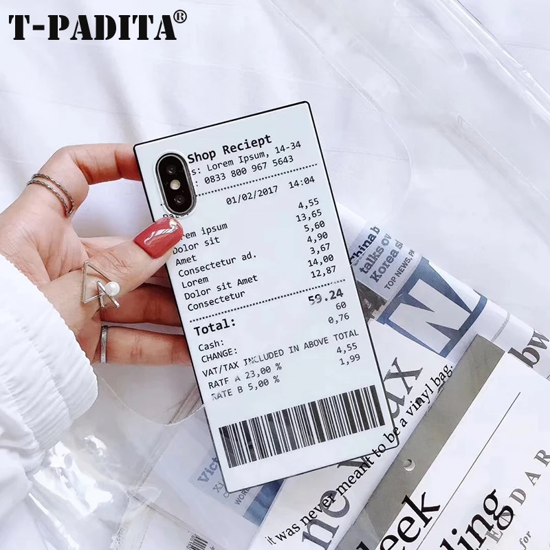 Шутка Билл получения одного квадратного телефона чехол для iphone 8 7 плюс 6 6S IMD