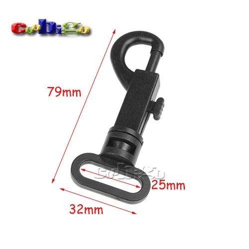 100pcs Pack 1" bing Plastic Swivel Snap Hooks for Bag Belt Straps Keychain Accessories 