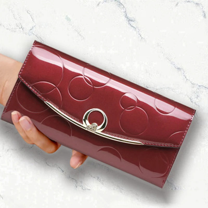 

Long Wallet Women Purses solid Fashion Coin Purse Card Holder Wallets Female High Quality Clutch Money Bag Leather Wallet T12