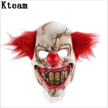 

New Funny Halloween Carnaval Easter Joker Clown Costume Mask Creepy Evil Scary Halloween Cosplay Clown Mask Full Face Mask