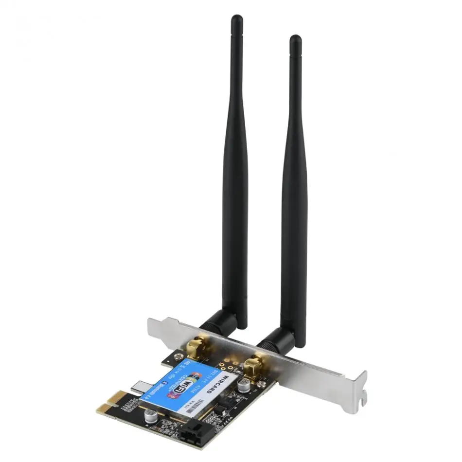 PCIE сетевая карта 433 Мбит/с Двухдиапазонная 2 4G/5G + Bluetooth 4 0 для рабочего стола