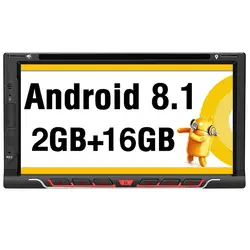 Тыквы 2 Din 7 "Android 8,1 Универсальный dvd-плеер автомобиля gps навигации четырехъядерный стерео Wi-Fi 3g FM Rds радио DAB + OBD2 головного устройства