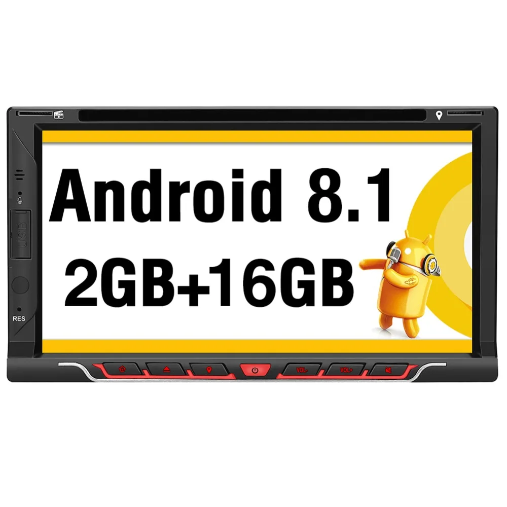 

Pumpkin 2 Din 7"Android 8.1 Universal Car DVD Player GPS Navigation Quad-core Car Stereo Wifi 3G FM Rds Radio DAB+ OBD2 Headunit