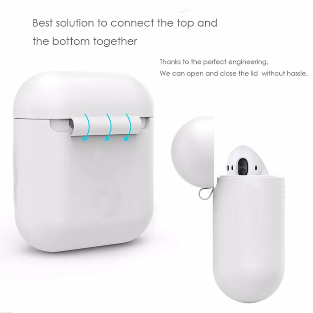 Silicone Case For A-apple Airpods Proof Protector Cover Pouch Anti Lost Case True Wireless Earphone Accessori-es random color
