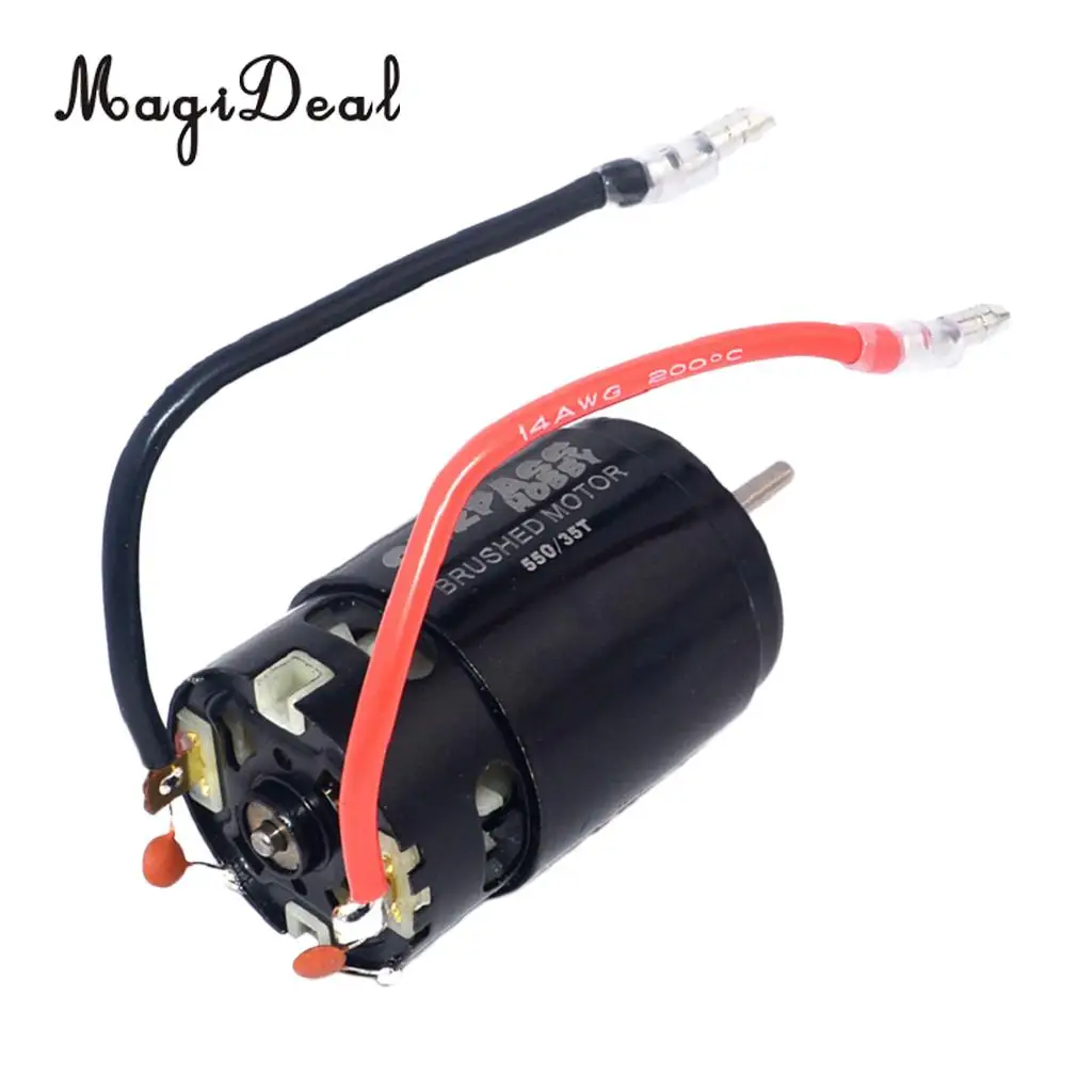 MagiDeal 550 Brushed Electric Motor with Fan for HSP HPI FS Kyosho Traxxas Yokomo WLtoys 1/10 RC Crawler Car