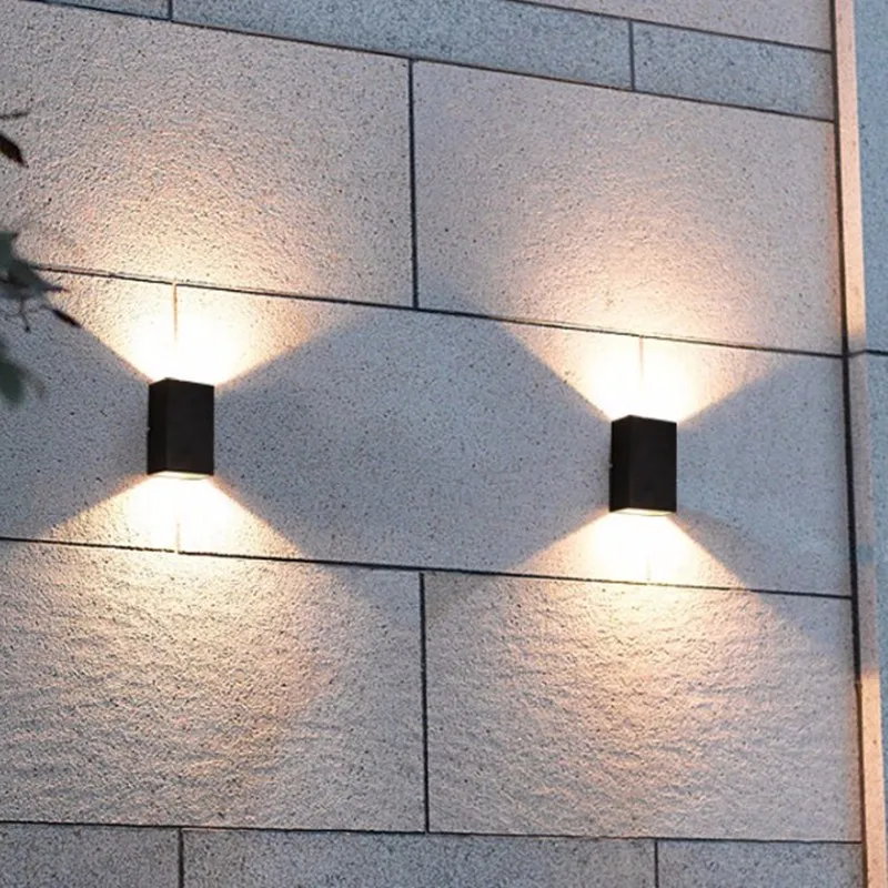Современные уличные настенные фонари 10 Вт светодиодный лампы бра IP65 алюминиевые светильники светильник двор сад лампа для крыльца веранды