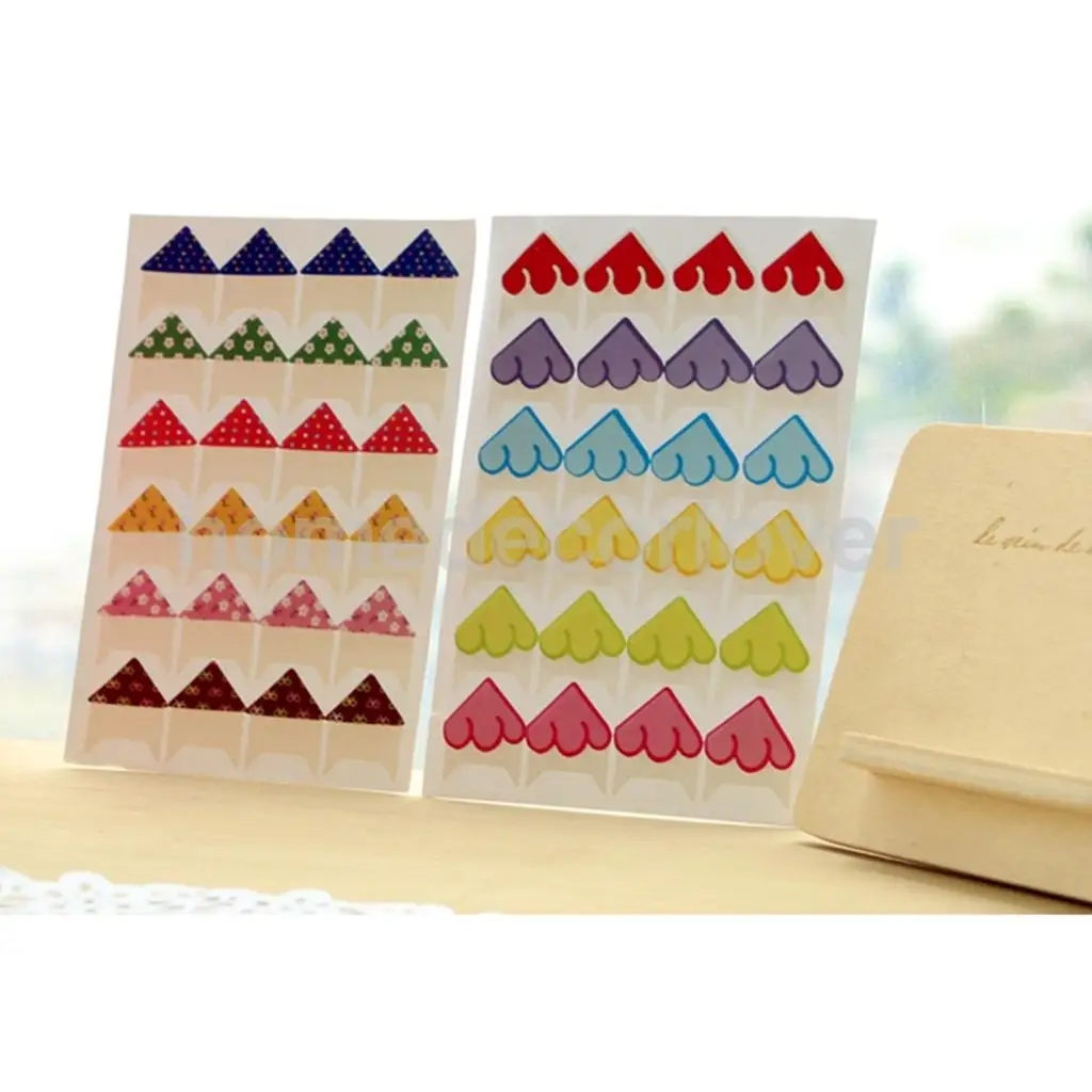 120pcs Self adhesive Photo Corner Stickers Scrapbook Album Essential