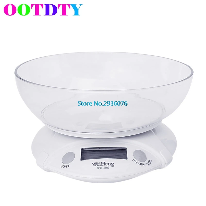 

Electronic Digital Kitchen Food Bowl Cooking Weighing Scale Measurement 7kg MY4_30