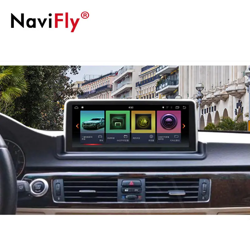 Top ID7 IPS Android 9.0 6 Core car dvd player gps navigation for BMW 3 Series E90/E91/E92/E93 with video radio wifi USB SD GPS map 1