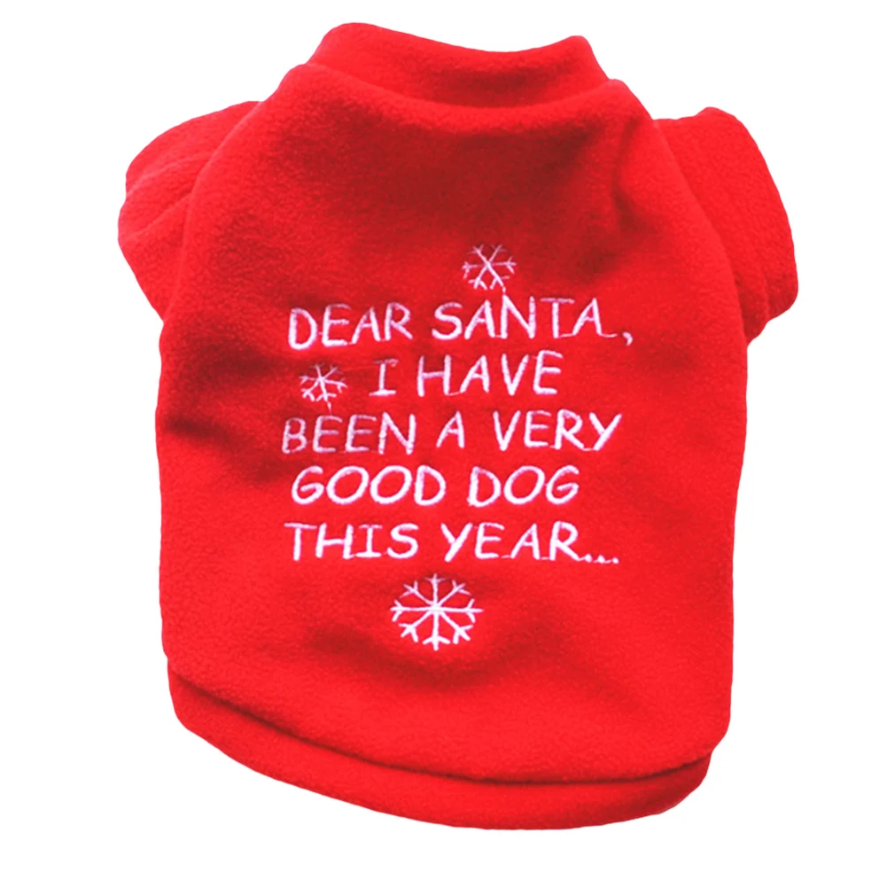 

Fashion Puppy Pet Clothes Christmas Faux Velvet Pullover Sweater Dog Apparel