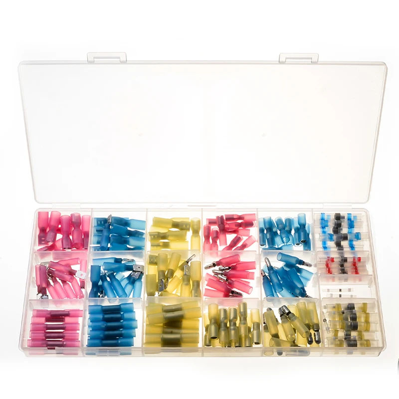 200 шт. водонепроницаемые термоусадочные стыковые соединители с коробкой|heat shrink