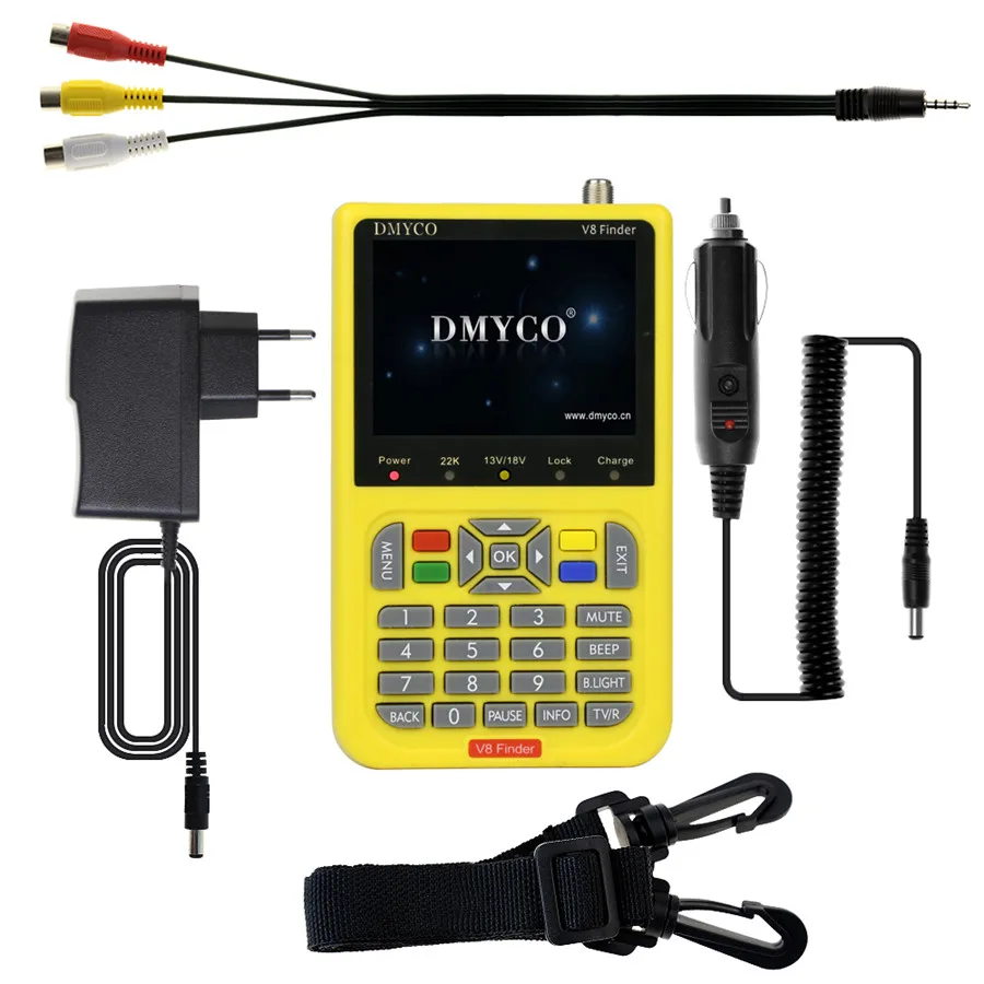 Dmyco V8 прибор обнаружения 3 5 дюймов ЖК дисплей цифровой сатфингер DVB S2 sathero MPEG 2 4