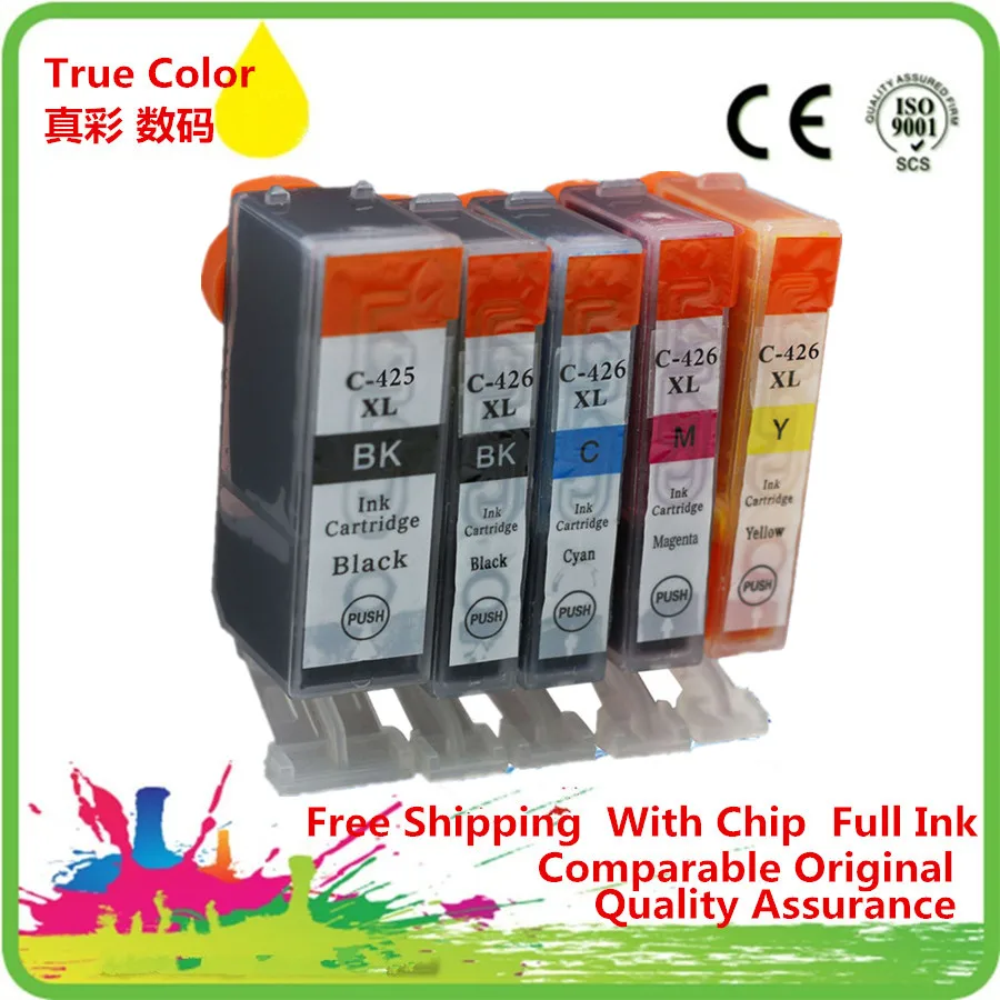 PGI 425 XL CLI426 PGI425 сменный картридж для принтера Canon IP4840 IP4940 IX6540 MG5140 MG5240 MG5340 MX714 MX884|ink