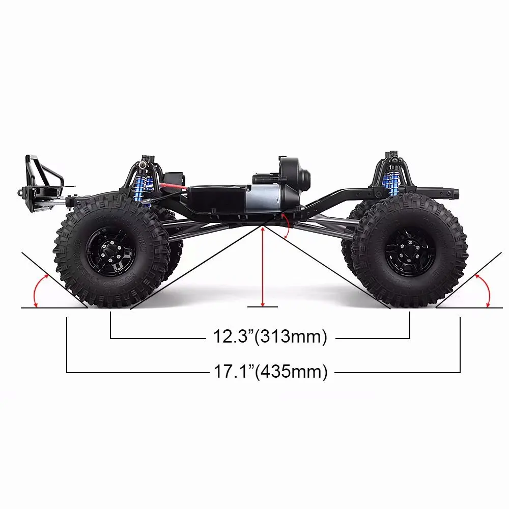 1/10 Радиоуправляемый гусеничный комплект рамы, собранный для 1/10 SCX10 AXIAL ii Rock Crawler RC Автомобильная рама