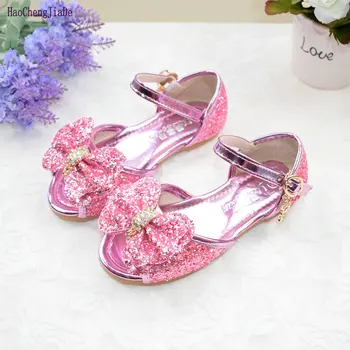 

2018 Summer Children Party Shoes Girl Princess beach shoes Fashion Sequins Girls Sandals Kids Single Dance Shoes Girls Sandals