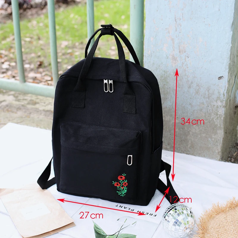 Цветочная вышивка Для женщин рюкзак Повседневное ноутбук Bagpack Женский мешок Dos