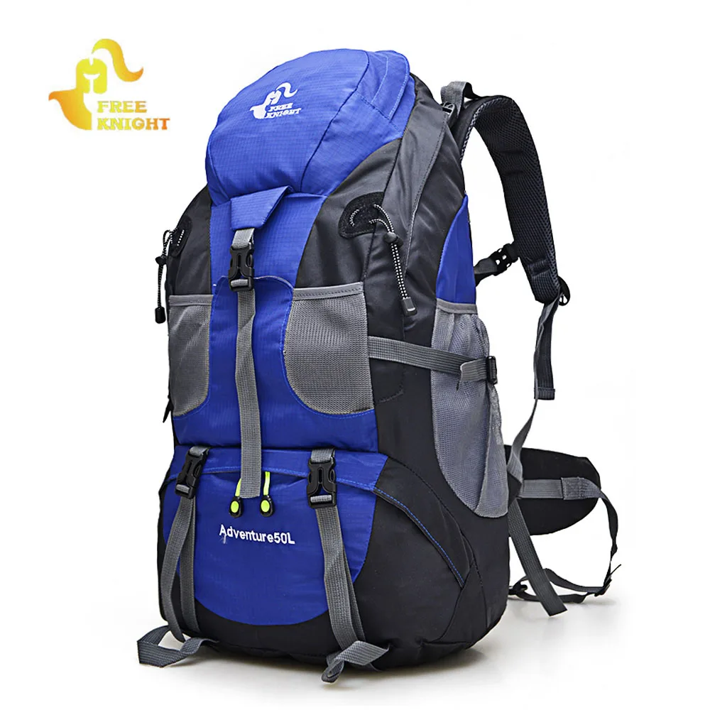 

Free Knight Climbing Backpack 50L Waterproof Outdoor Rucksack Cycling Hiking Backpack Trekking Camping Bag Mountain Backpack
