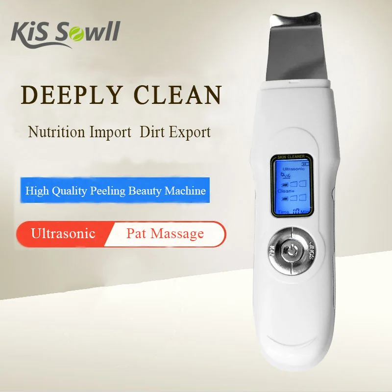 

New Deeply ultrasonic face skin cleaner device blackhead removal Device Peeling shovel machine face exfoliator Pore Skin Clean