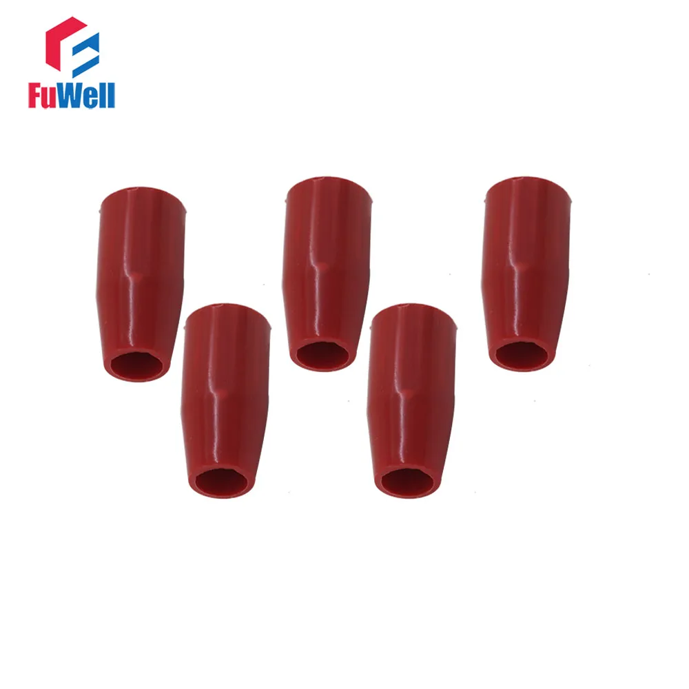 

5pcs Long Sleeve Knob M6/M8/M10/M12/M16 Thread Machine Tool Replacement Bakelite Red Hand Sleeve Lever Knob