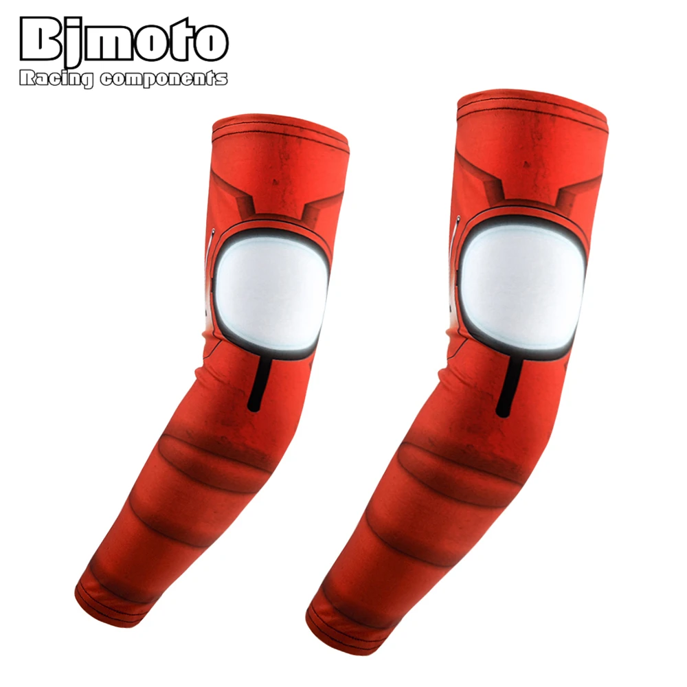 

BJMOTO iron Man Cycling Running UV Sun Protection forearm sleeve Arm Warmers Quick Dry 3d Print Unisex Workout Arm Sleeves