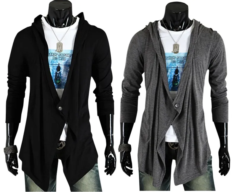 Кофты с капюшоном для мужчин - огромный выбор по лучшим ценам | eBay mens black cardigan with hood hat shirt