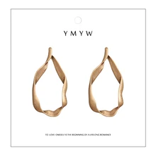 YMYW винтажные золотые подвески в виде капель воды геометрические серьги полые трендовые лаконичные основы дешевые женские Brincos Oorbellen подарок