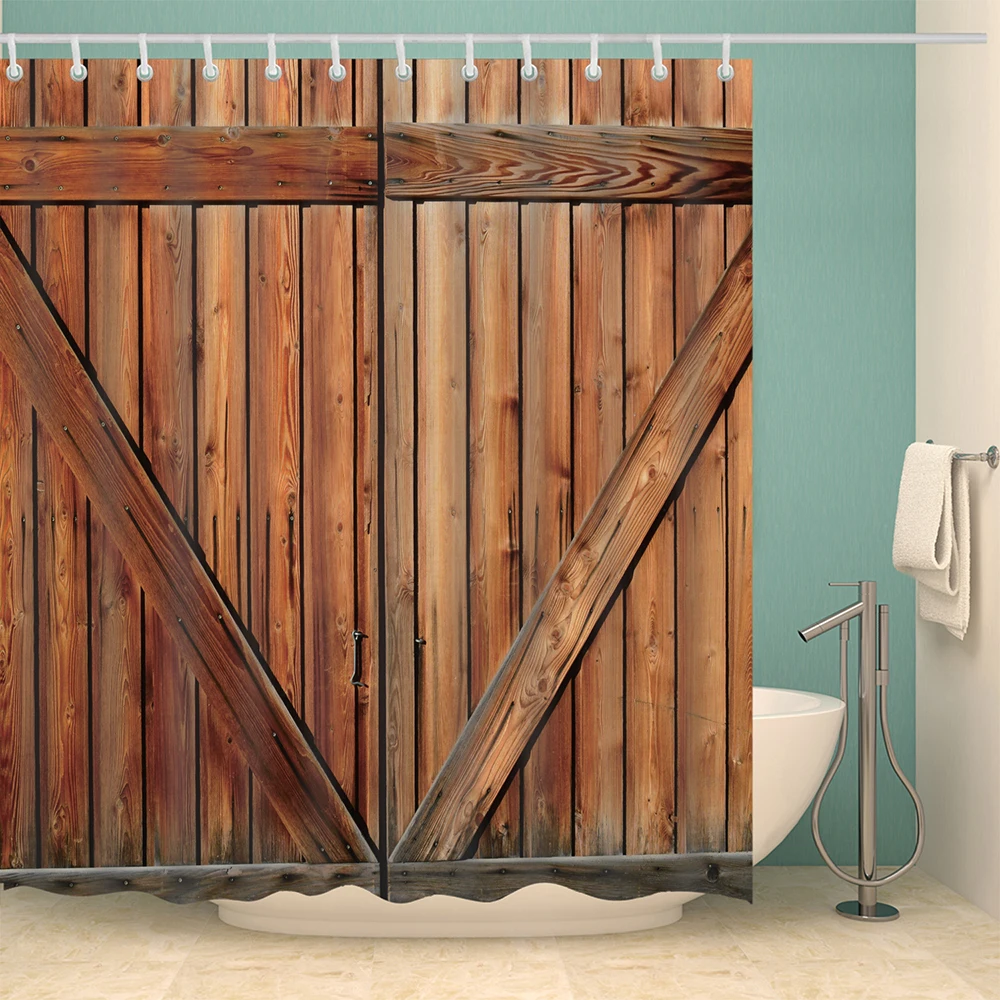 Правила кабины занавеска для душа Винтаж Дерево английские буквы ванная комната занавеска дом Rideau De Douche 3D многоцветный правила занавеска