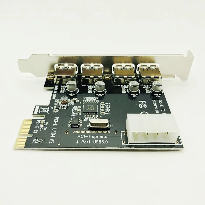 H1111Z PCI e к USB Расширительная карта 4 порта 3 0 Экспресс E адаптер PCIE преобразователь