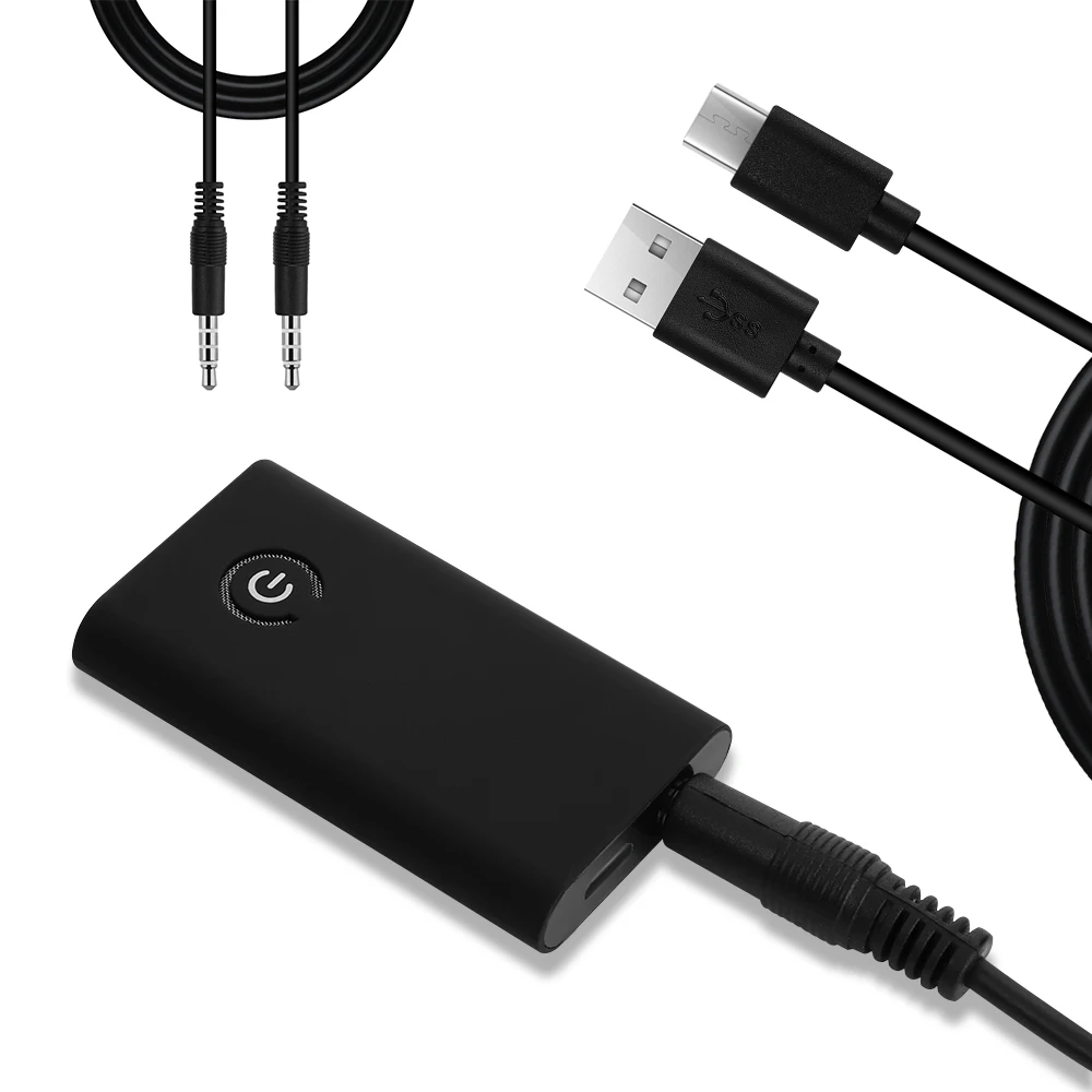 

1PC B9 3.5 MM wireless Bulti-in battery 2-in-1 Bluetooth 4.1 Car Kit Receiver Transmitter Audio Cable Adapter PC Music Adapter