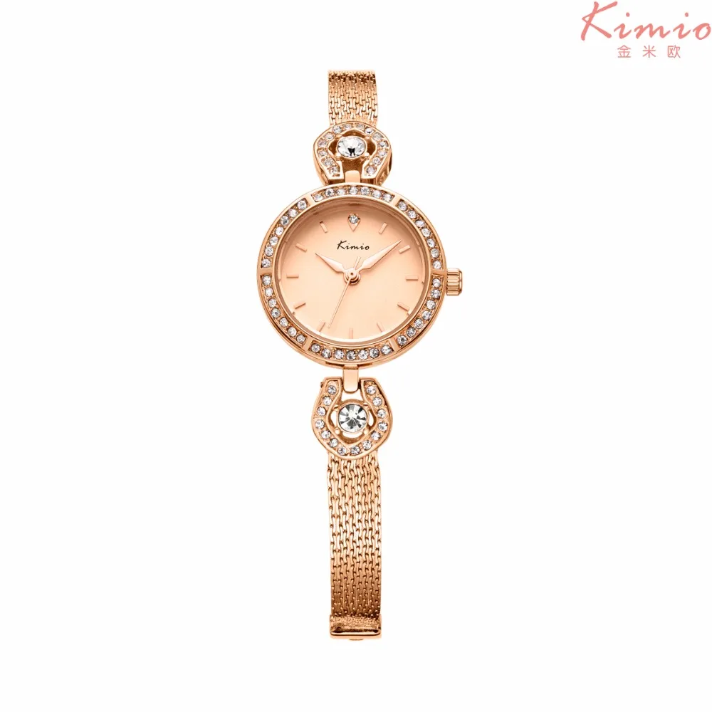 

2016 Kimio watches women luxury brand Rhinestone crystal gold mesh fashion women dress watch ladies quartz-watch montre femme