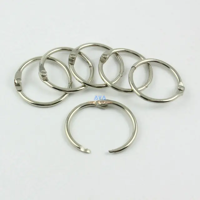50 Pieces 25mm Metal Curtain Rings Curtain Open Rings Sliding Hook