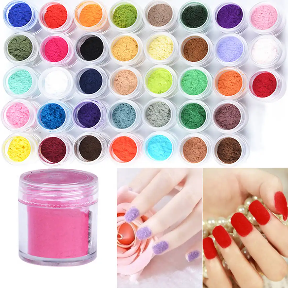 新 26 色 Diy ベルベットフロッキングパウダーベルベットマニキュアネイルアートポリッシュアクリルパウダー液体 Acrylic Powders Liquids Aliexpress