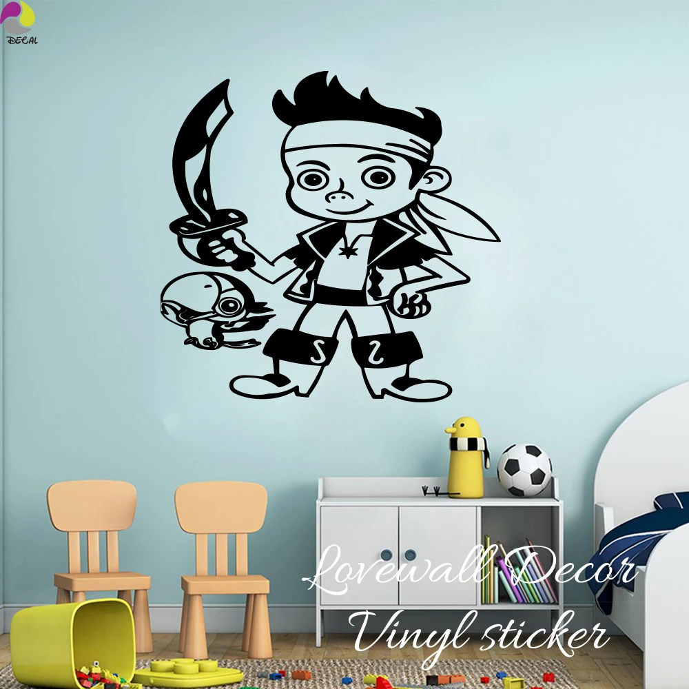 Epees De Pirate De Dessin Anime Autocollant Mural En Vinyle Pour Chambre De Garcon Et Bebe Pour Chambre D Enfant Art Mural Aliexpress