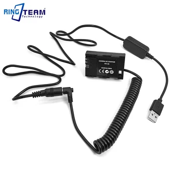 

USB Power Cable + LP-E6 DR-E6 DRE6 Angled DC Coupler for Canon EOS 5D2 5D3 5D4 6D 6D2 7D 7D2 70D 80D 60D 60Da 5DS 5DSR Cameras