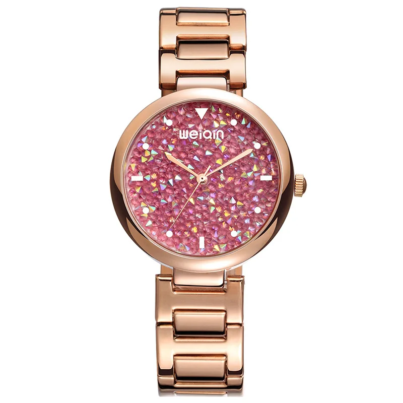Goede WEIQIN Brand Fashion Ontwerp Dial Vrouwen Horloges 2018 3ATM Waterdichte Luxe Dameshorloge Elegante Jurk Quartz Vrouwen Klok