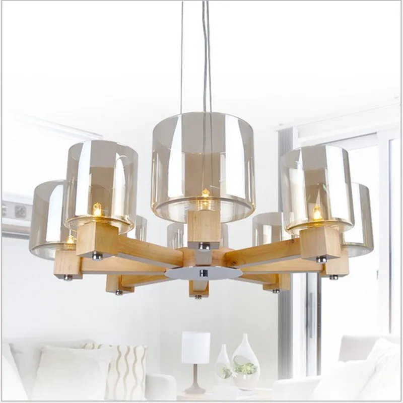 Nordic Contracted Style Wood Dining Room Pendant Light