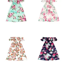 Вечерние и свадебные платья для маленьких девочек, вечернее платье с цветочным принтом