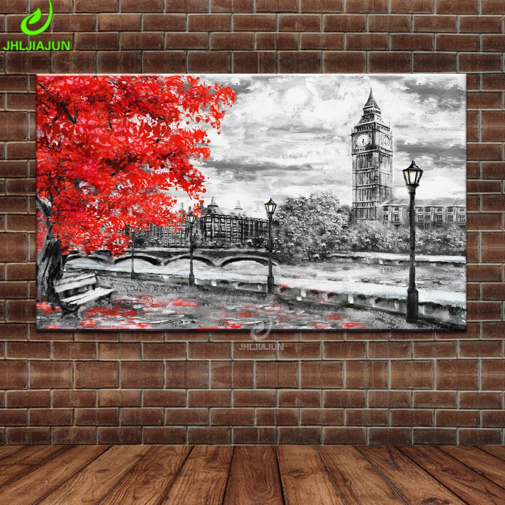 Cartazes-E-C-pias-da-Arte-Da-lona-Arte-Da-Parede-Pinturas-de-Londres-Do-Vintage