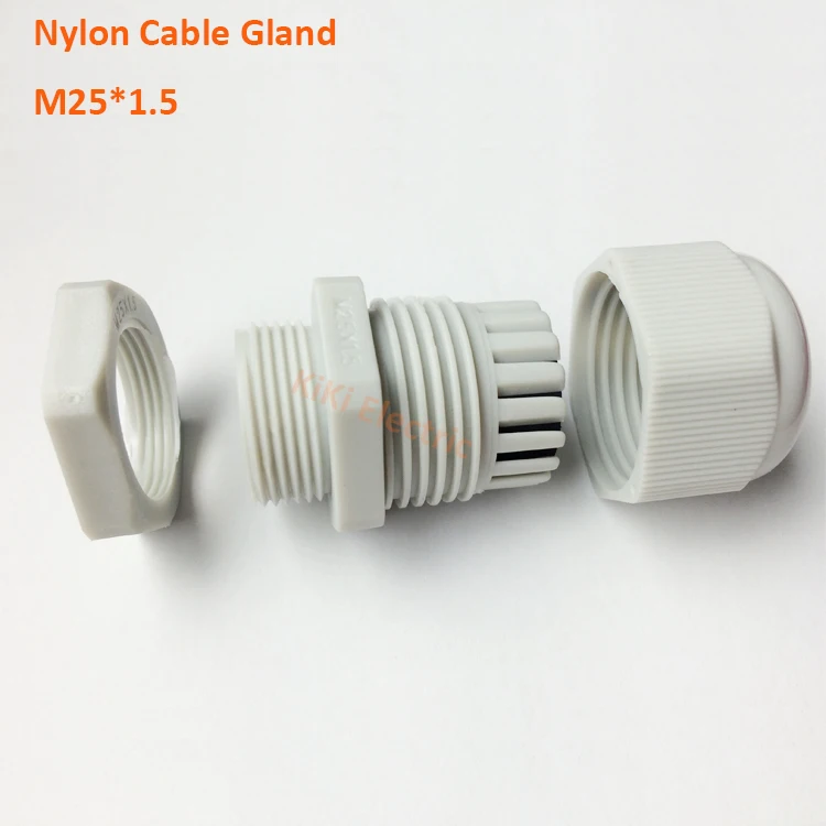 

50pcs/bag IP68 Nylon Waterproof Connector Gland PG21 / M25 for 13-18mm Cable