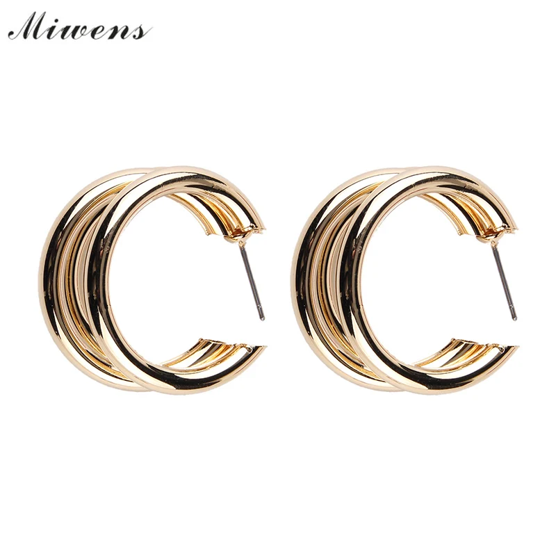 

Miwens Fashion Gold Silver Color Earrings Jewelry for Women Round Shape Hippie Vintage Wedding Geometric Drop Jewellry Earrings