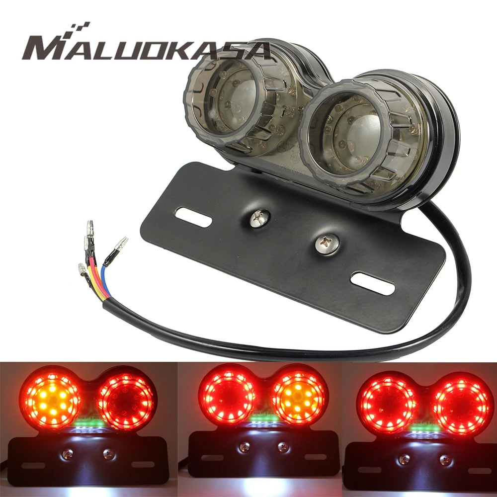 MALUOKASA Motorcycle Taillight Turn Signal Indicators Custom Motorbike Rear Stop font b Lamp b font Brake