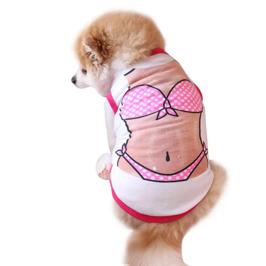 

Dog Vest Summer Clothes Small Dog Cat Pet Clothes Bikini Muscle Printing Apparel Vest Clothes #0