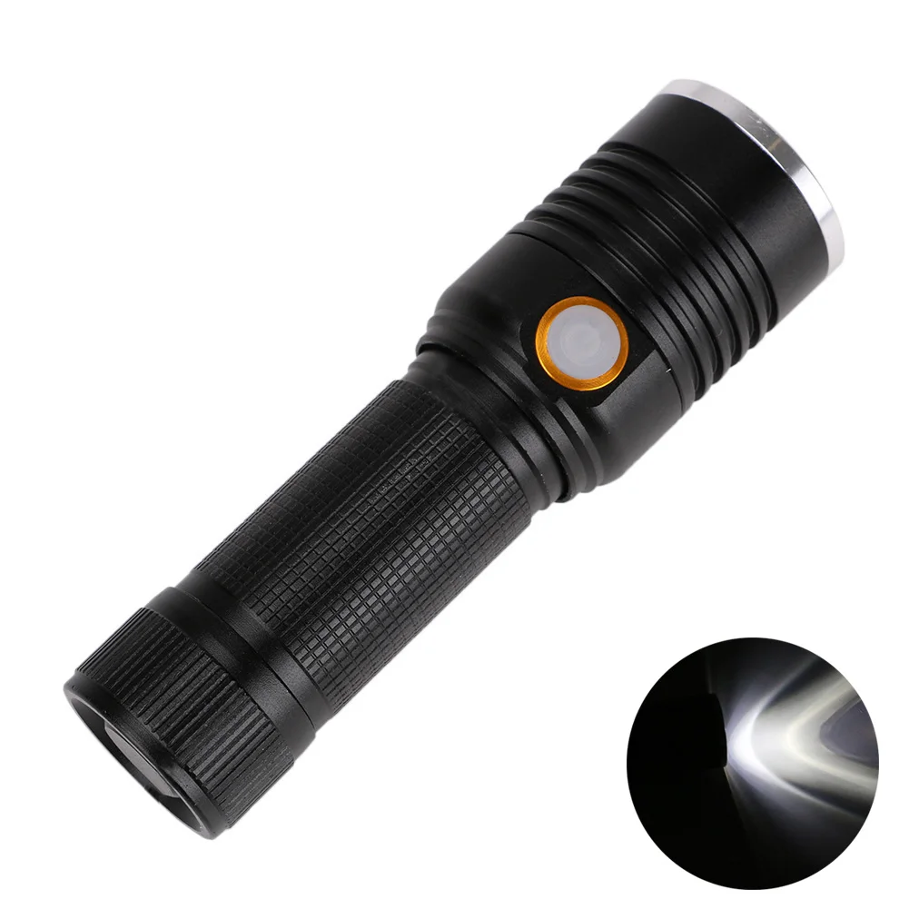 4 Modes Powerful T6 LED Flashlight USB Charging Torch Waterproof Flash Light 18650 Battery
