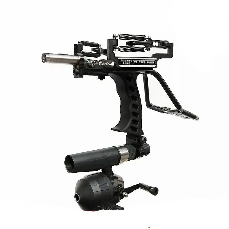 

Laser Aiming Night Fishing Shoot Set Reel Fishing Shooting Gun Catapult Hunting Slingshot with Flashlight Shooting Arrow